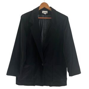 Vtg Velvet Sack Blazer M Unstructured Dark Academia Minimalist Jacket Holiday